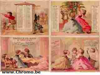 BOOKLET 8 CARDS CALENDAR 1868