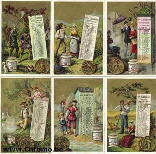calendar 1887(1-6)6cards